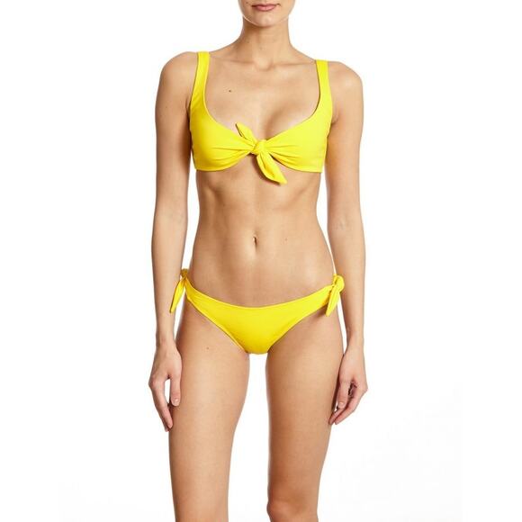 FISCH bikini Lurin front tie top Marigot side tie bottoms submarine yellow Sz ll - Picture 4 of 8